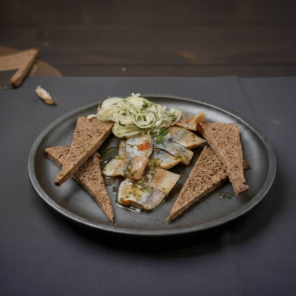 Селедка с хлебушком и луком